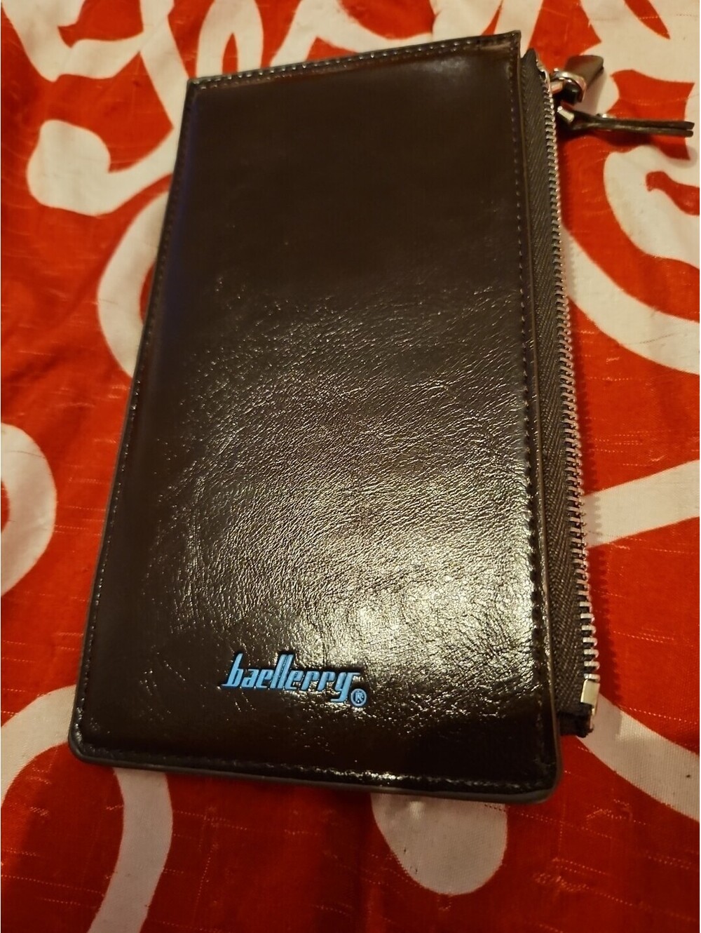 Baellerry Unisex Wallet Long Double Zipper & Snap PU Leather  Card Slots Coin